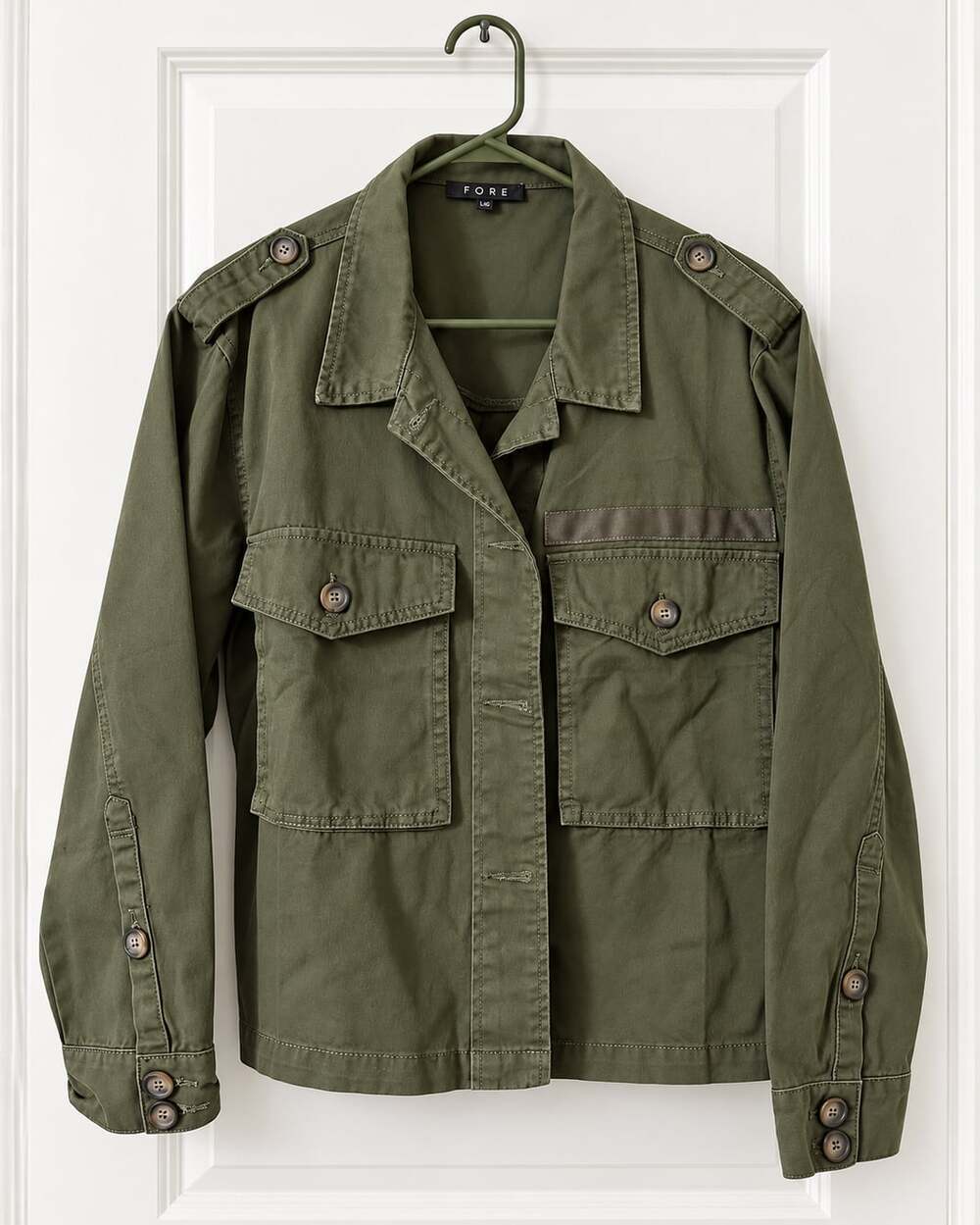 FORE Olive Green Military Utility Jacket Size L